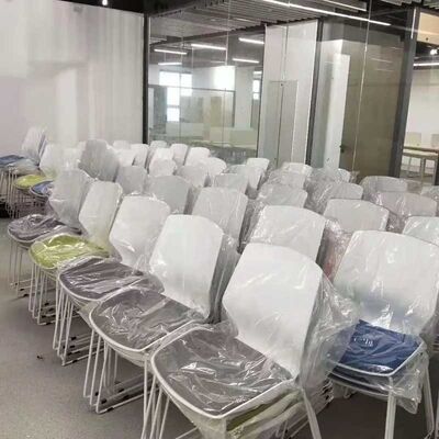 Outdoor Chairs Pp Back Metal Frame Stackable Leisure Dining Chair