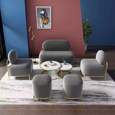 Round Leisure Sectional Couch Set Modern Design Cum Fabric