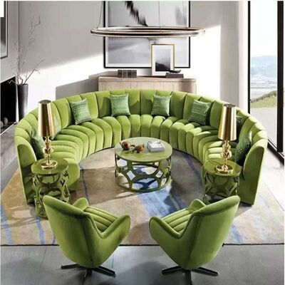 Custom Italian High End Modular Sectional Leather Sofa Fabric MDF Paint Modern Design