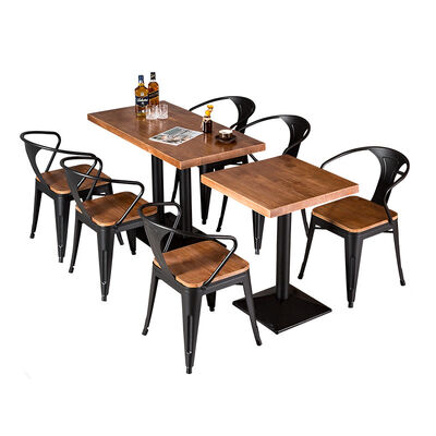 90 X 90 4 Seater Retro Industrial Vintage Kitchen Table And Chairs Metal
