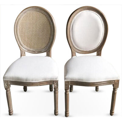 Hall Wedding Banquet Chairs For Rental Round Cane Back Wooden Louis 50x55x91cm