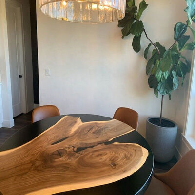 Epoxy Resin Dining Table And Chairs Oak Oval Luxury Dining Room Tables And Chairs Walnut Slab