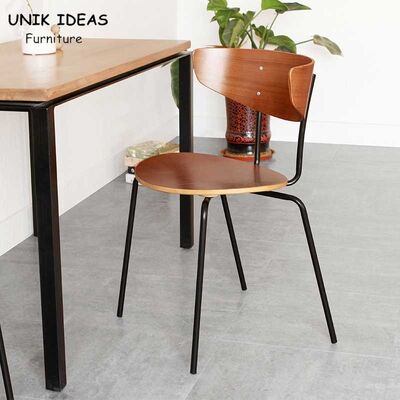 Modern European Minimalist Nordic Dining Chair Metal Legs Iron 75.5CM
