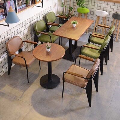 Restaurant Metal Frame Dining Chairs And Table Set Combination Iron Unik Ideas