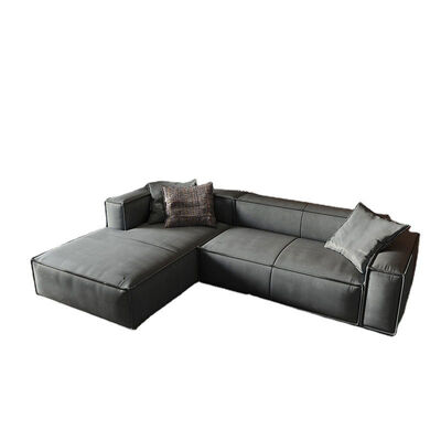 U Shaped Living Room Sectional Sofa 3pcs Yellow Fabric Luxury Home Furniture