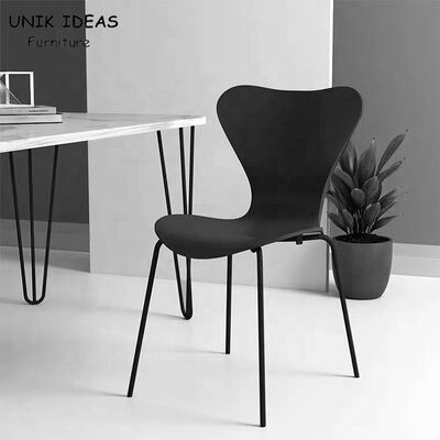 ভালো দাম Rustic Pp Metal Leg Dining Chairs Colorful Nordic Black Stackable অনলাইন