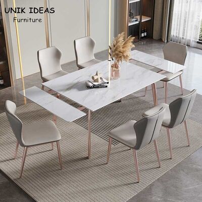 ভালো দাম Minimalist Slate Dining Table Set With Chair Combination Telescopic Foldable অনলাইন