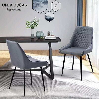 ভালো দাম Fabric Furniture High Back Dining Chair Black Brown For Kitchen Dining Room অনলাইন