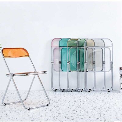 ভালো দাম Portable Indoor Outdoor Chair Transparent Metal Plastic Folding Chairs অনলাইন