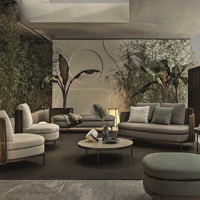 ভালো দাম Nordic Outdoor Garden Sofa Set Waterproof Sunscreen Patio Sofa Chair অনলাইন