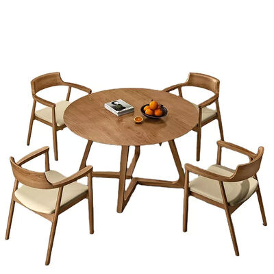 ভালো দাম Round Nordic Luxury Dining Table And Chairs Wooden Set ODM অনলাইন