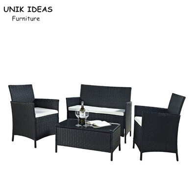 ভালো দাম 4 Pieces Rattan Wicker Furniture Set Waterproof Outdoor Garden Furniture Set অনলাইন
