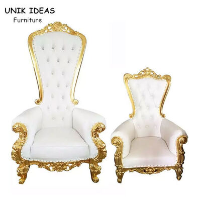 ভালো দাম Royal High Back King Throne Chairs Wedding Rental Bride And Groom Sofa Chair অনলাইন