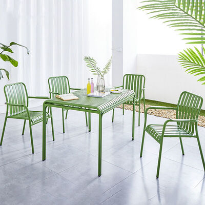 ভালো দাম অ্যালুমিনিয়াম ধাতব প্যাটিও টেরেস ব্যালকনি অবসর চেয়ার এবং টেবিল সেট আউটডোর আর্মচেয়ার অনলাইন