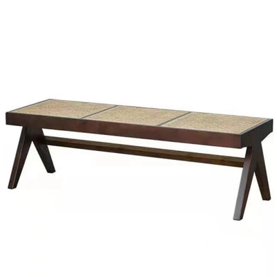 ভালো দাম নতুন ডিজাইন আধুনিক সলিড কাঠের চেয়ার রটান বেঞ্চ অবসর ডাইনিং চেয়ার বিছানা ফুটস্টোল জুতা বেঞ্চ অনলাইন