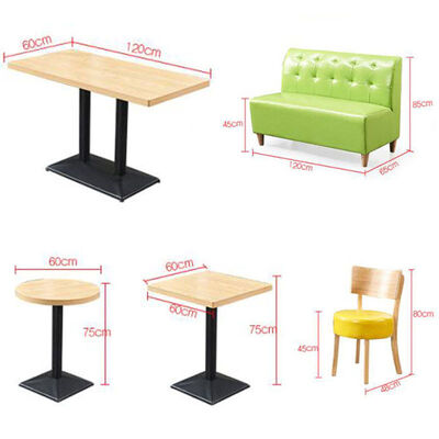 ভালো দাম Popular Design Milk Tea Shop Booth Sofa Seating Customized Dining Table and Chairs for Restaurant Commercial Furniture for Cafe অনলাইন