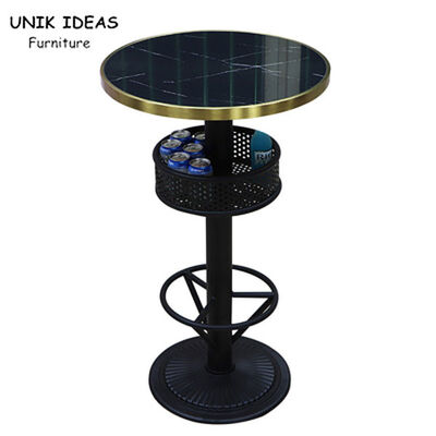 ভালো দাম 2 Person Black Bistro High Top Table Sets Outdoor Metal Counter Wood Tall অনলাইন