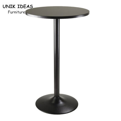 ভালো দাম Counter Metal Bar Height Table Outdoor Black Round  23.7