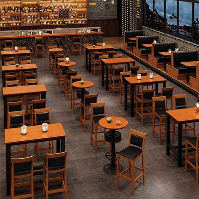 ভালো দাম Deck Outdoor Bistro Bar Tables Set Commune Industrial Style Wood অনলাইন