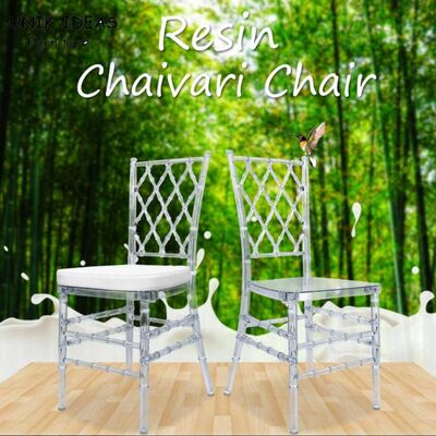ভালো দাম Bride Groom Resin Wedding Banquet Chairs Stackable Chiavari Diamond Crystal 40x40x92cm অনলাইন