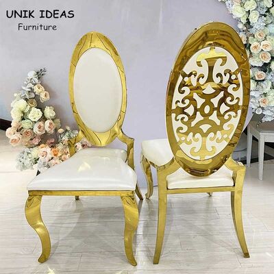 ভালো দাম King Wedding Banquet Chairs High Back Decor Backrest Golden Leisure 52x55x112cm অনলাইন