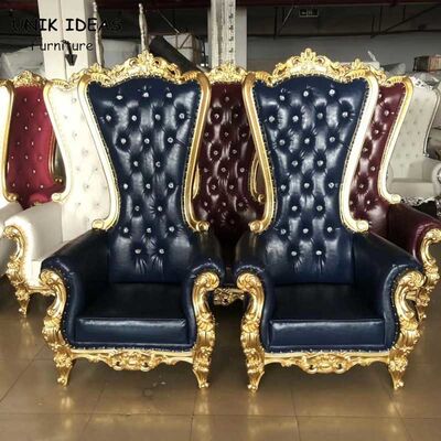 ভালো দাম Red Blue White King And Queen Wedding Chairs For Rent High Back Royal Unik Ideas অনলাইন