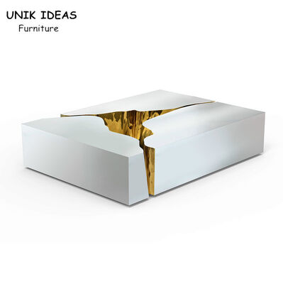 ভালো দাম Modern White Black Stainless Steel Coffee Table Designs Metal Short 1100x700x340 অনলাইন