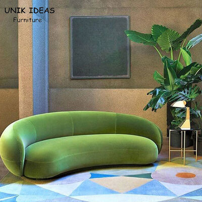 ভালো দাম Half Moon Shaped Sectional Living Room Couch Sets With Recliners Long Booth 160cm অনলাইন