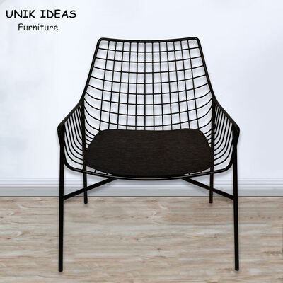 ভালো দাম Event Black Metal Wedding Chairs Iron Dining Chairs With Cushion Cafe Bar অনলাইন