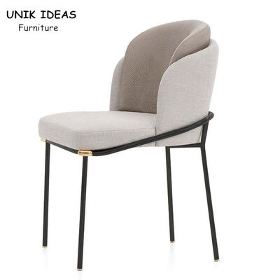 ভালো দাম Upholstered Metal Frame Dining Chairs Iron Legs Italian Design 530x590x830mm অনলাইন