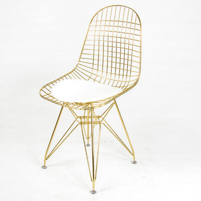 ভালো দাম Indoor Outdoor Furniture Metal Frame Dining Chair PU Leather Gold Wire Chairs অনলাইন