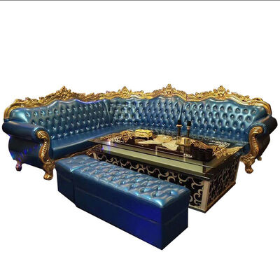 ভালো দাম Customized Blue Paint Bar Sofa Set Metal Velvet Sponge Material অনলাইন