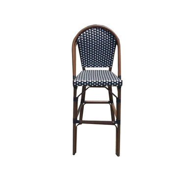 ভালো দাম Weatherproof Outdoor Bar Stools Rattan Bistro Cafe High Bar Chairs অনলাইন