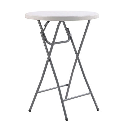 ভালো দাম HDPE Plastic Folding Bar Height Bistro Table Portable Round For Party Event Cocktail অনলাইন
