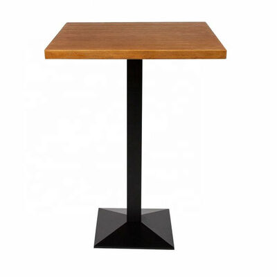 ভালো দাম Fireproof Wooden Top Bistro Bar Tables Square NO Folded Dining Room Furniture অনলাইন